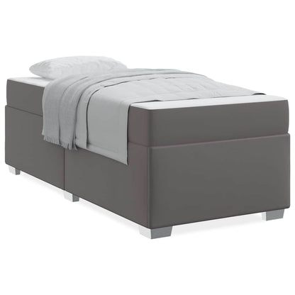 Struttura del letto Grigio 90 x 200 cm Pelle sintetica
