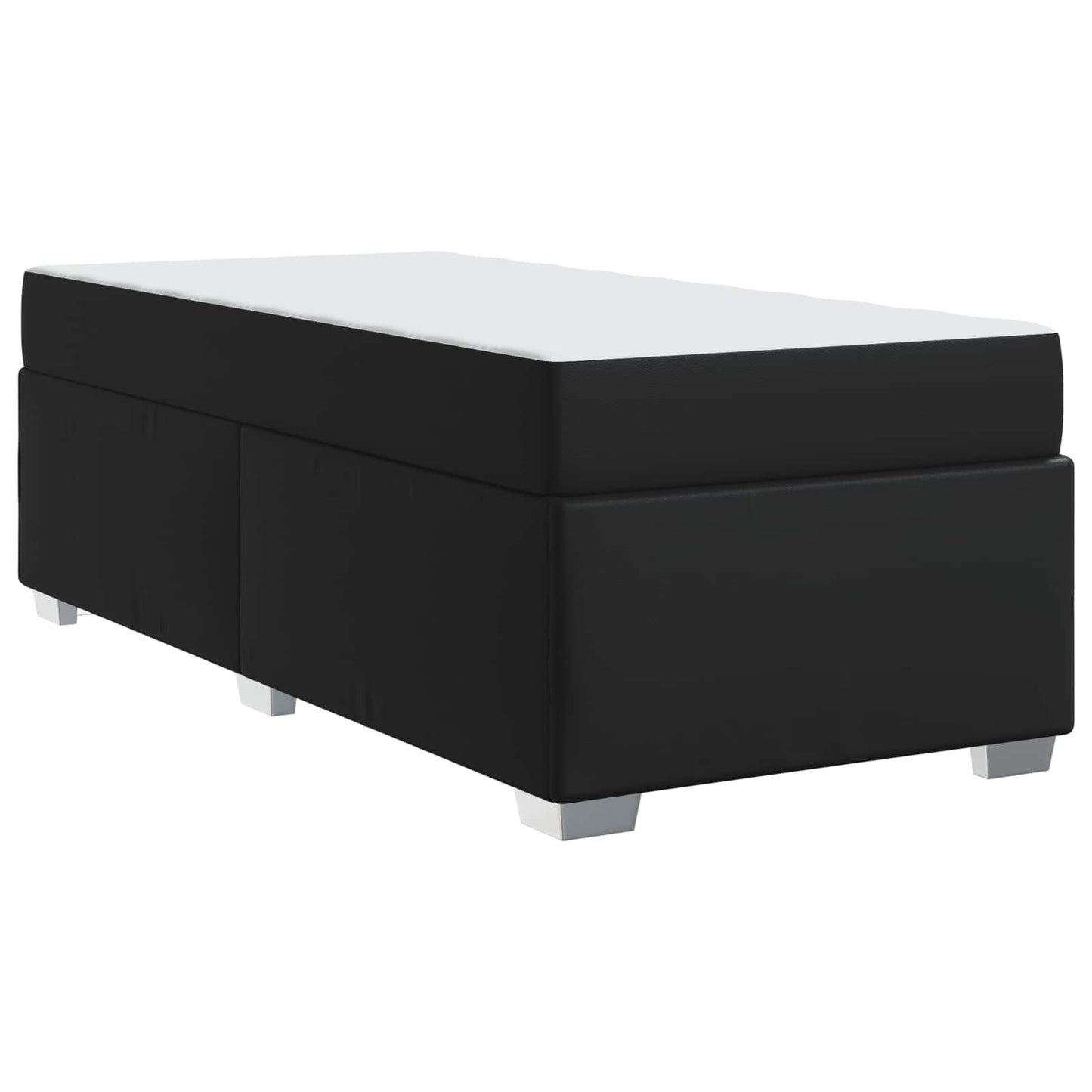 Struttura del letto con materasso Nero 100 x 200 cm Tessuto | homemem39