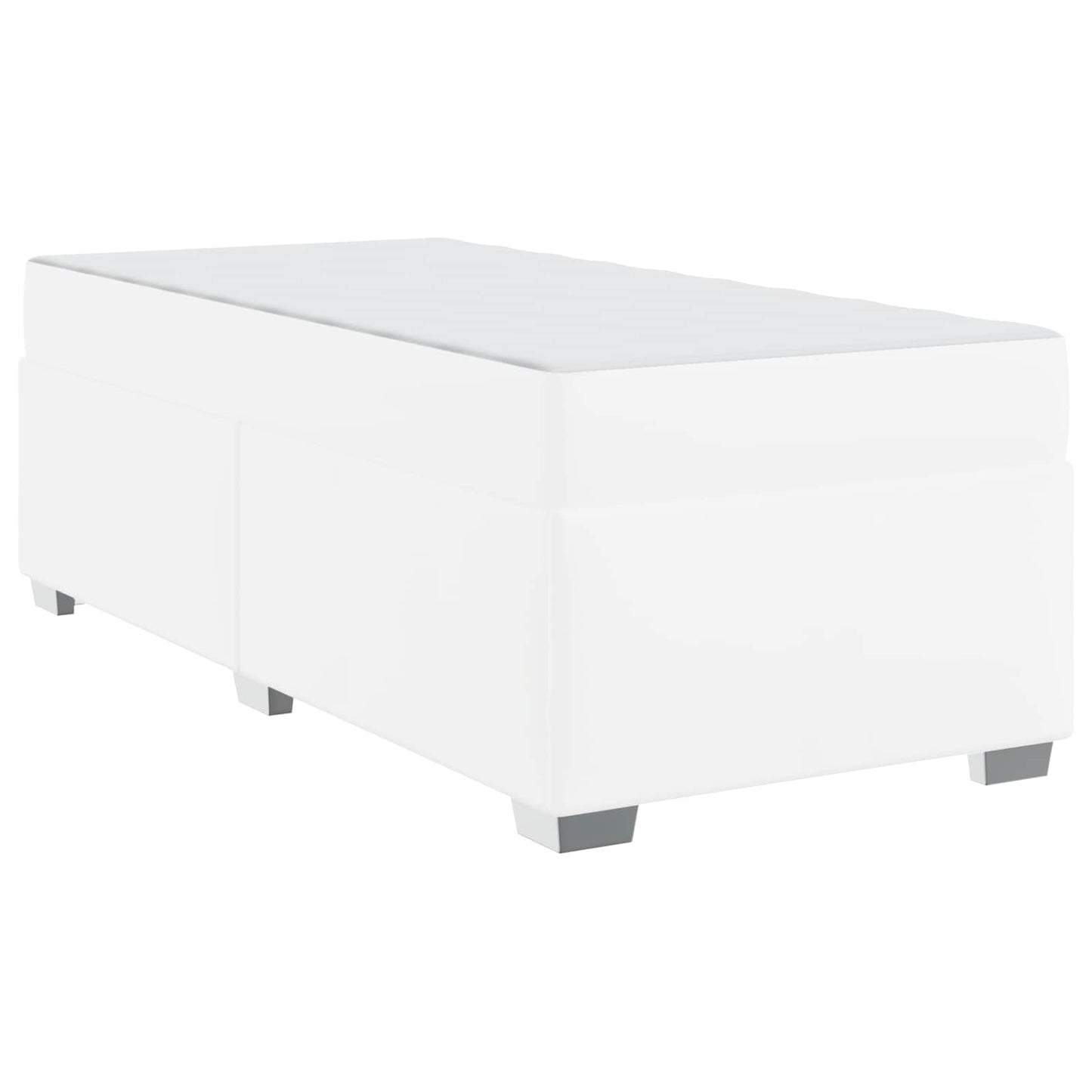Struttura del letto con materasso Bianco 100 x 200 cm Tessuto | homemem39