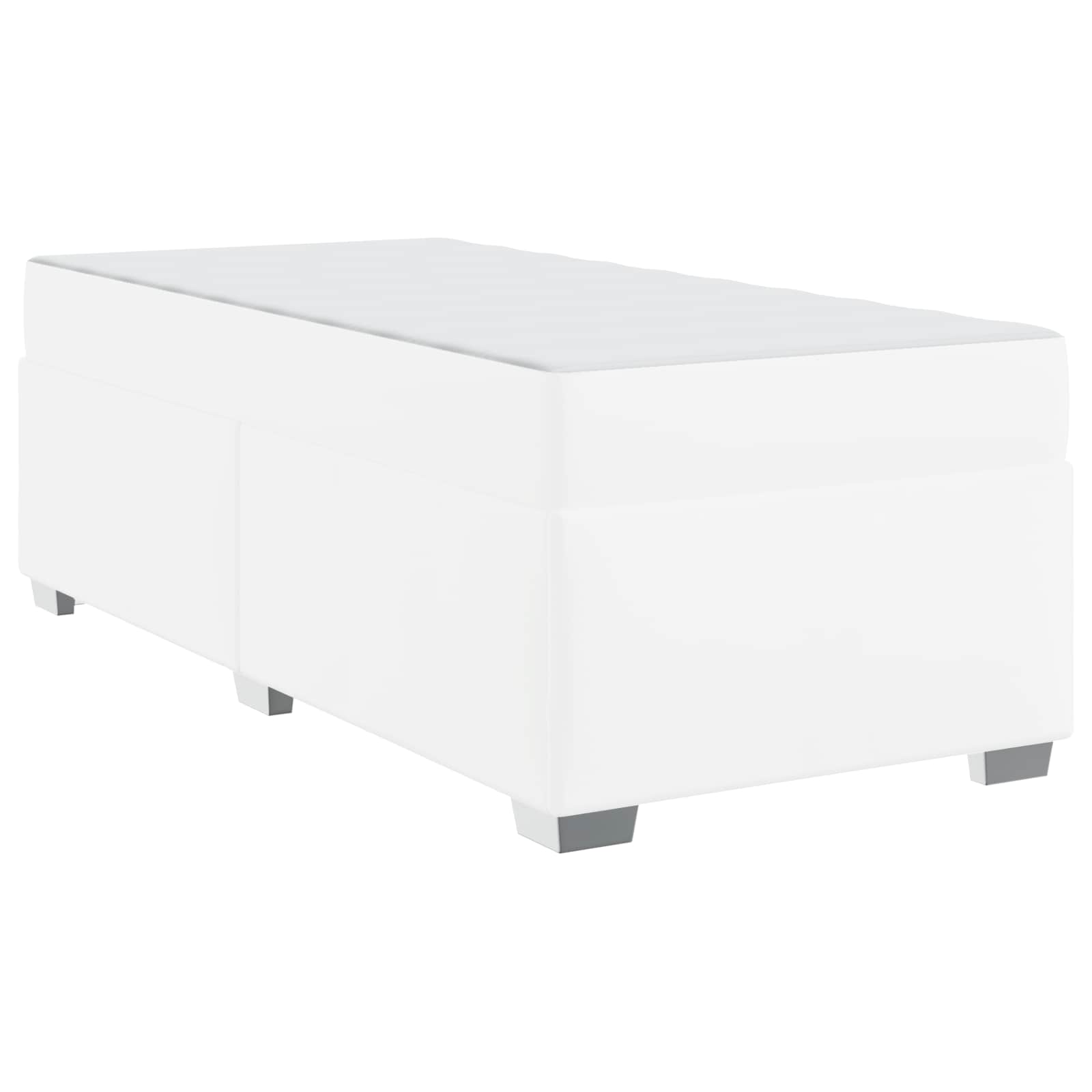 Struttura del letto con materasso Bianco 100 x 200 cm Tessuto | homemem39