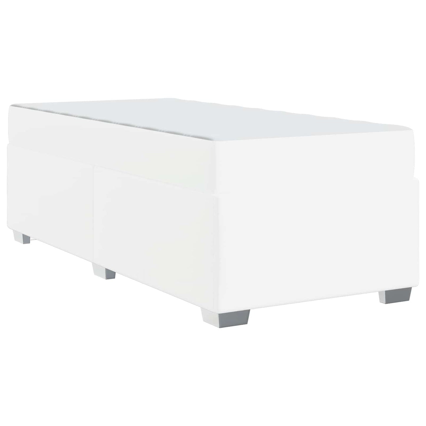 Struttura del letto con materasso Bianco 100 x 200 cm Tessuto | homemem39