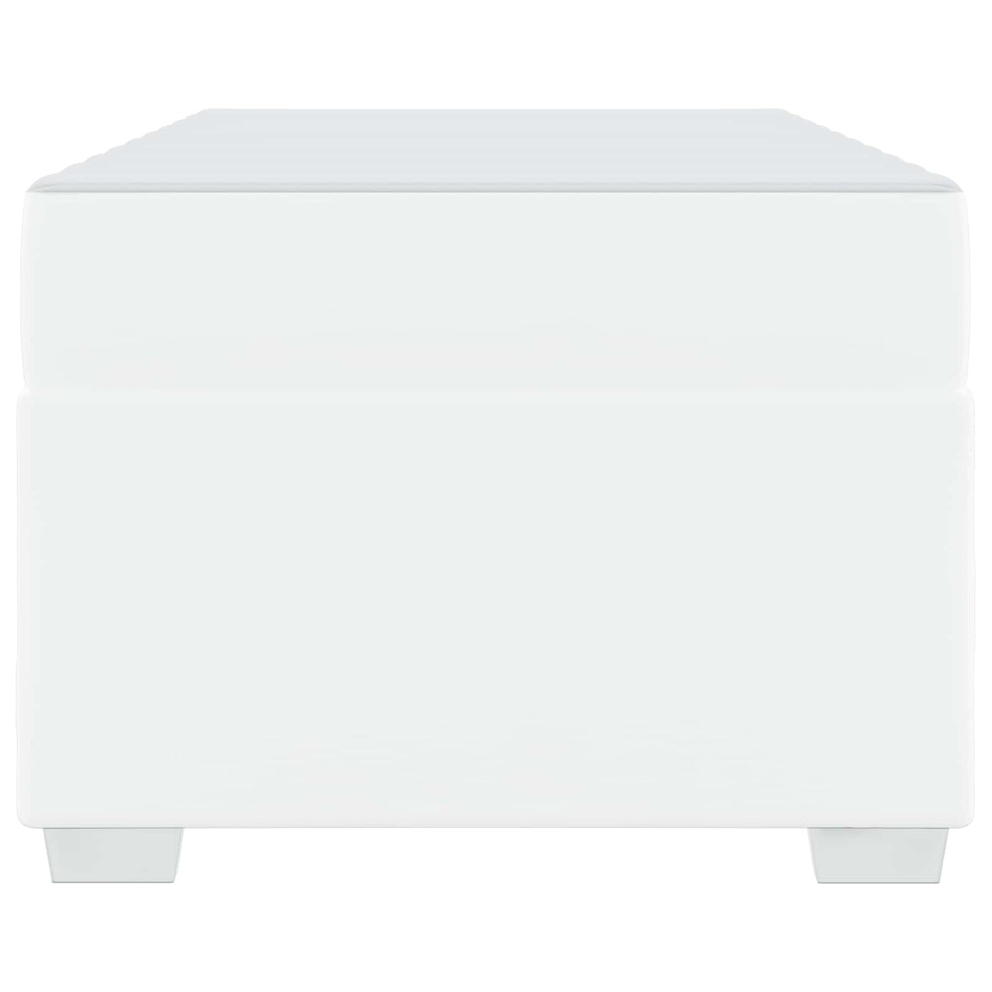 Struttura del letto con materasso Bianco 100 x 200 cm Tessuto | homemem39