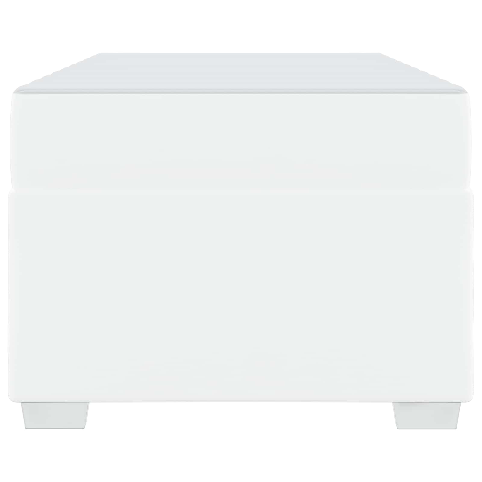 Struttura del letto con materasso Bianco 100 x 200 cm Tessuto | homemem39