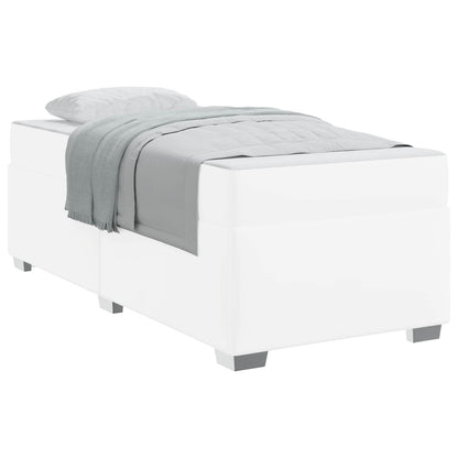 Struttura del letto con materasso Bianco 100 x 200 cm Tessuto | homemem39