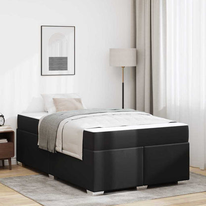 Struttura del letto con materasso Nero 120 x 190 cm Tessuto