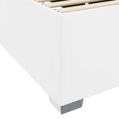 Struttura del letto con materasso Bianco 120 x 190 cm Tessuto | homemem39