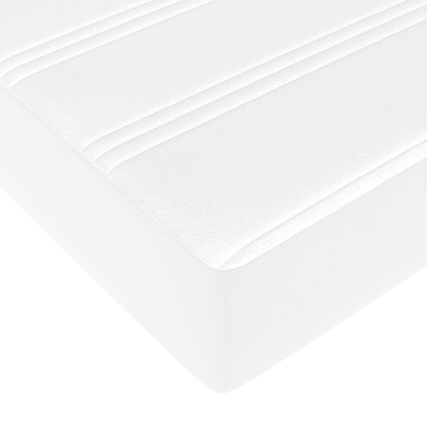 Struttura del letto con materasso Bianco 120 x 190 cm Tessuto | homemem39