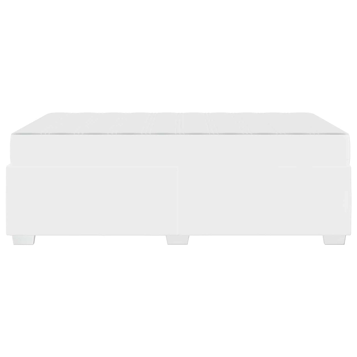 Struttura del letto con materasso Bianco 120 x 190 cm Tessuto | homemem39
