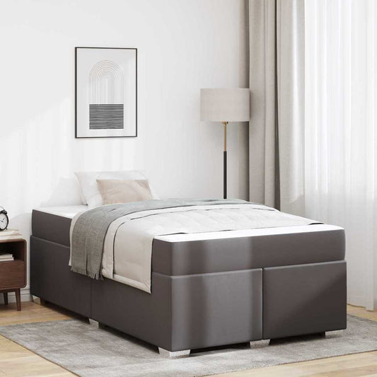 Struttura del letto Grigio 120 x 190 cm Pelle sintetica