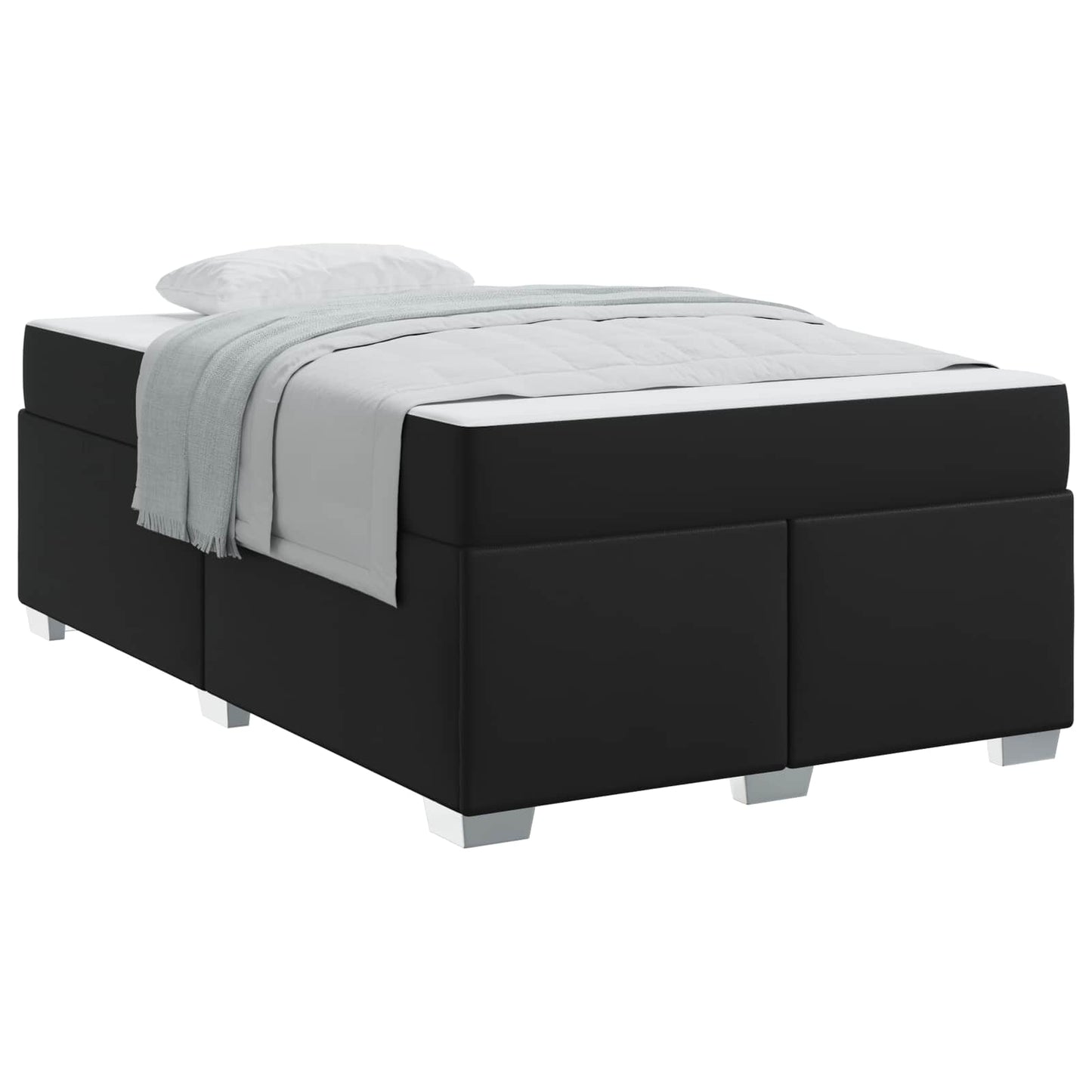 Struttura del letto con materasso Nero 120 x 200 cm Tessuto | homemem39