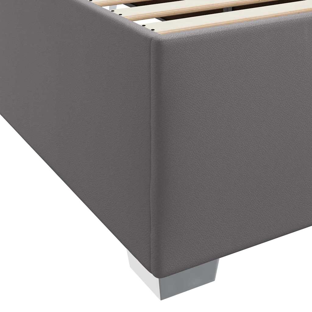 Struttura del letto Grigio 140 x 200 cm Pelle sintetica