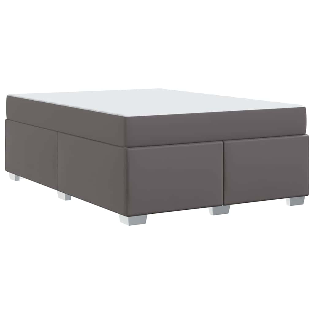 Struttura del letto Grigio 140 x 200 cm Pelle sintetica