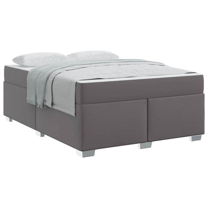 Struttura del letto Grigio 140 x 200 cm Pelle sintetica