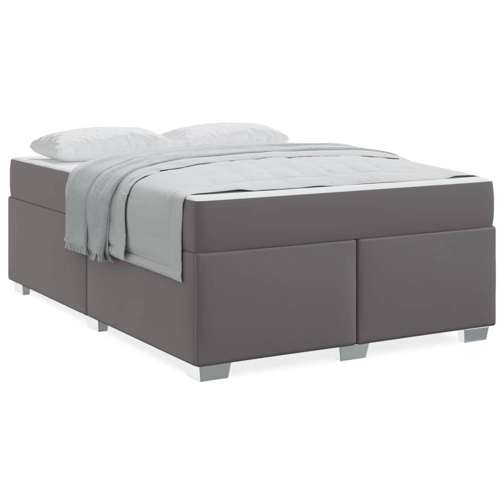 Struttura del letto Grigio 140 x 200 cm Pelle sintetica