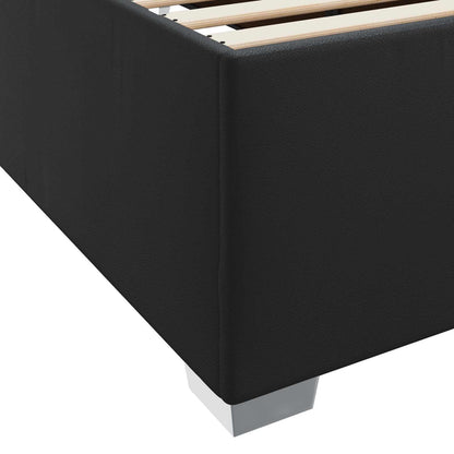 Struttura del letto con materasso Nero 160 x 200 cm Tessuto | homemem39