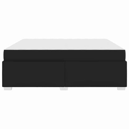 Struttura del letto con materasso Nero 180 x 200 cm Tessuto