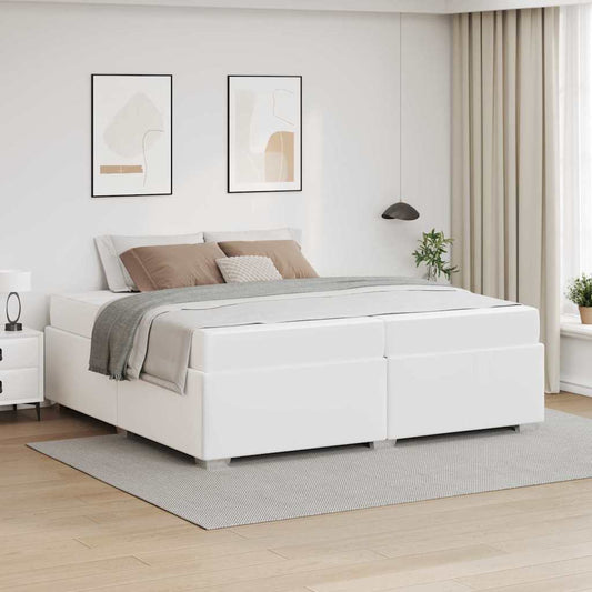 Struttura del letto Bianco 200 x 200 cm Pelle sintetica