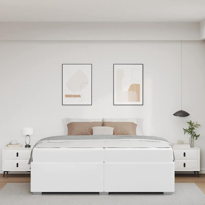 Struttura del letto Bianco 200 x 200 cm Pelle sintetica