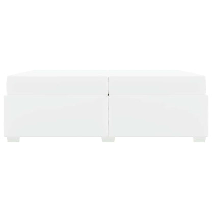 Struttura del letto Bianco 200 x 200 cm Pelle sintetica