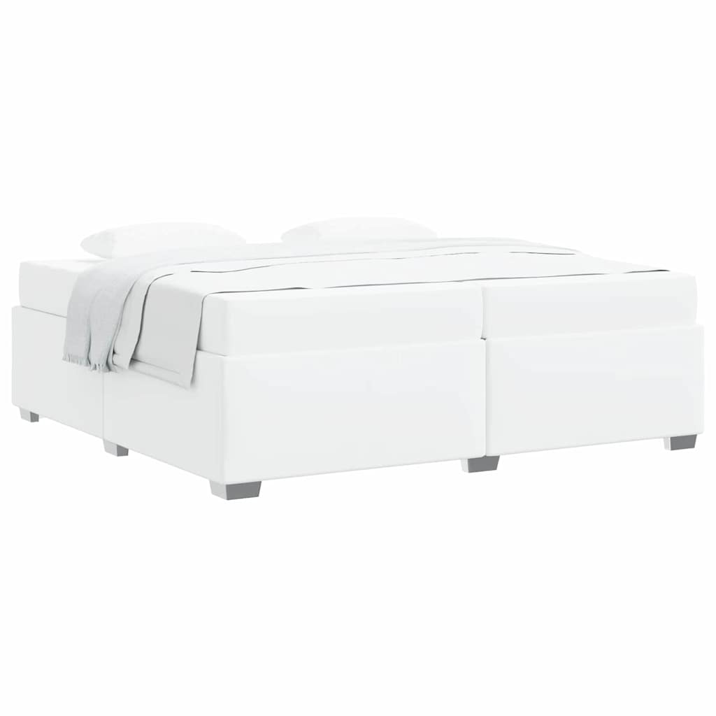 Struttura del letto Bianco 200 x 200 cm Pelle sintetica