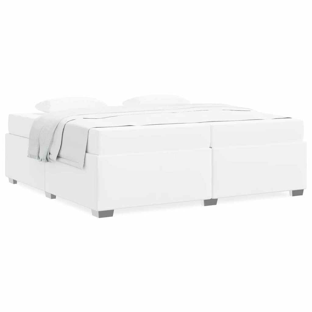 Struttura del letto Bianco 200 x 200 cm Pelle sintetica