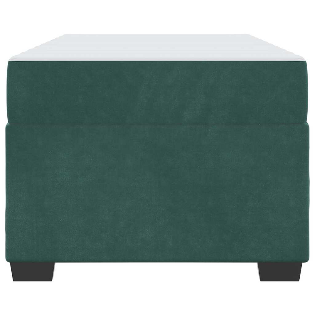Struttura letto con materasso Verde scuro 80 x 200 cm Velluto