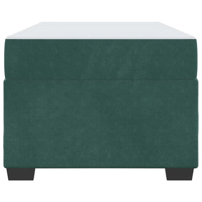 Struttura letto con materasso Verde scuro 80 x 200 cm Velluto