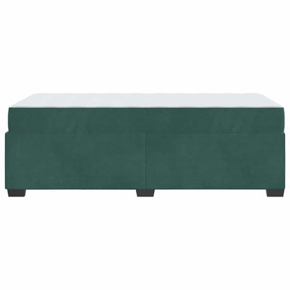 Struttura letto con materasso Verde scuro 80 x 200 cm Velluto