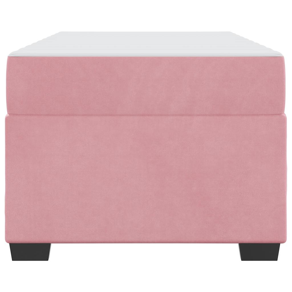 Struttura letto con materasso Rosa 80 x 200 cm Velluto - homemem39