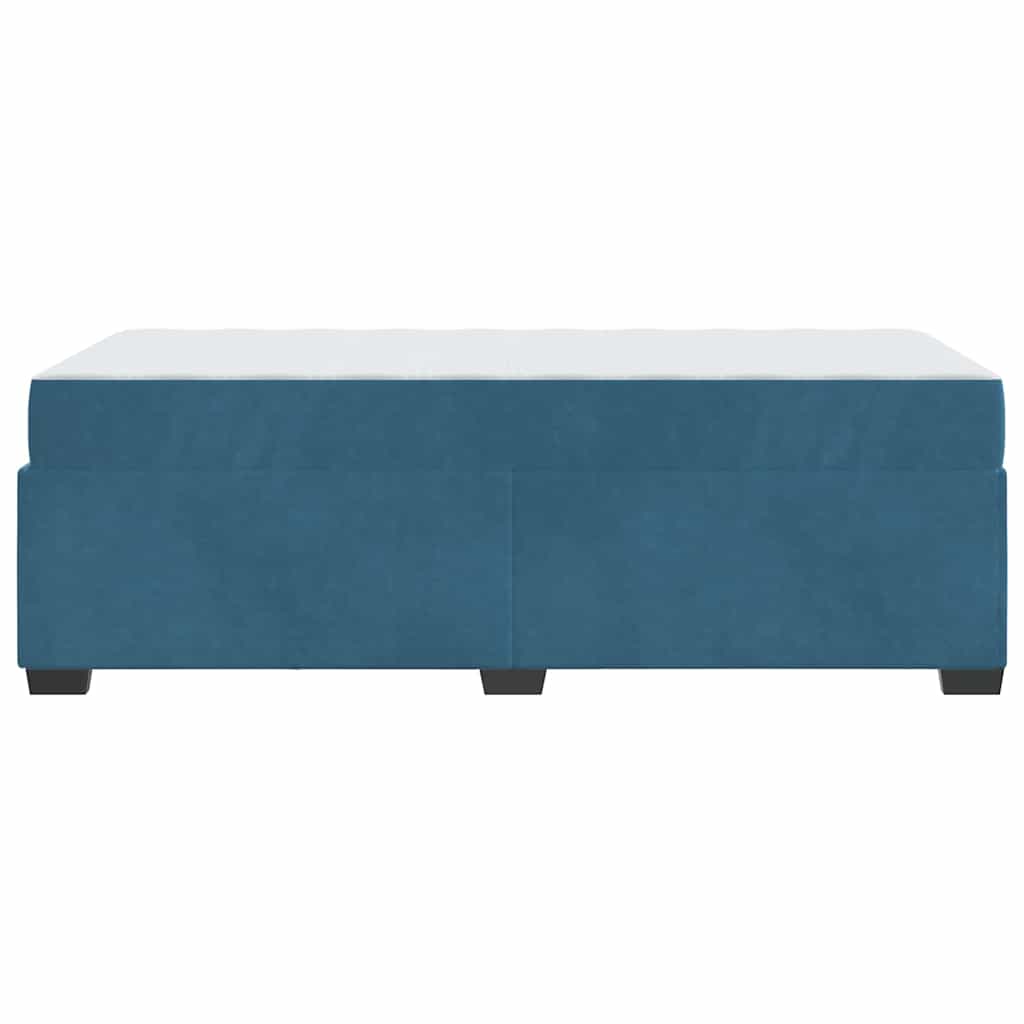 Struttura del letto con materasso Blu scuro 90 x 190 cm Velluto - homemem39