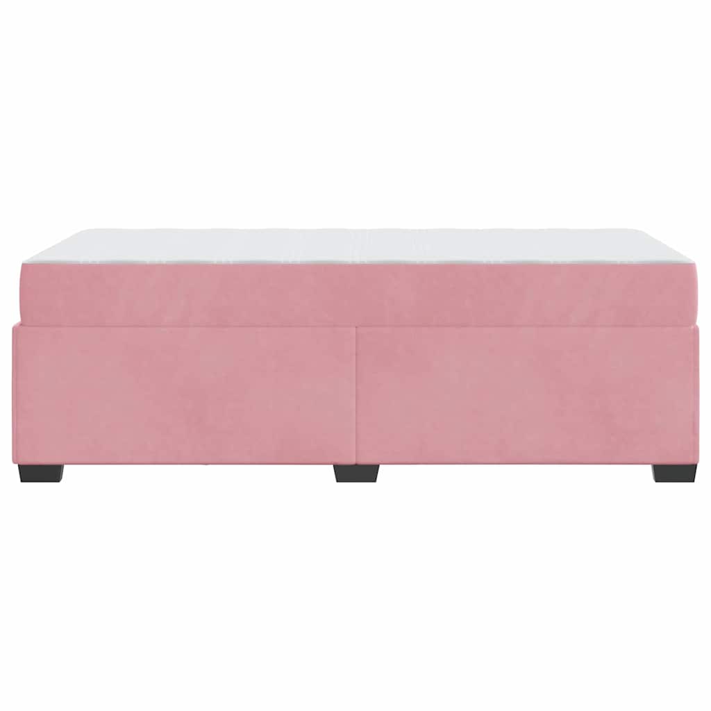 Struttura letto con materasso Rosa 90 x 190 cm Velluto - homemem39
