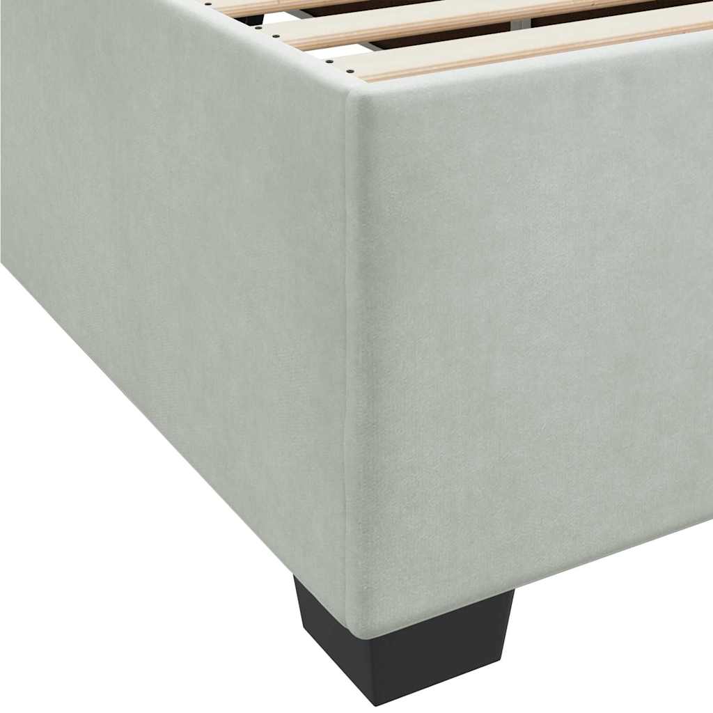 Struttura del letto Grigio chiaro 90 x 200 cm Tessuto