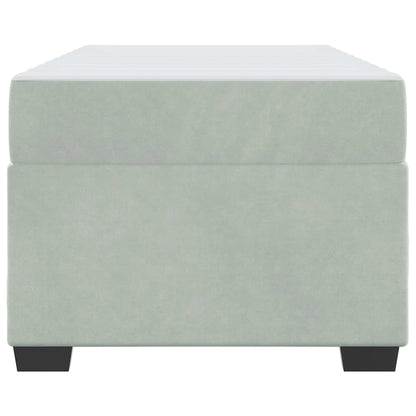 Struttura letto con materasso Grigio chiaro 90 x 200 cm Velluto - homemem39