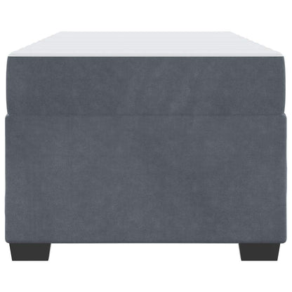 Struttura letto con materasso Grigio scuro 90 x 200 cm Velluto