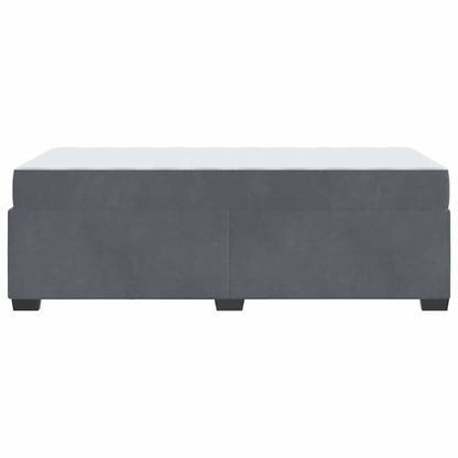 Struttura letto con materasso Grigio scuro 90 x 200 cm Velluto