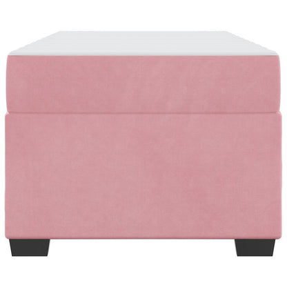 Struttura del letto con materasso Rosa 90 x 200 cm Velluto - homemem39