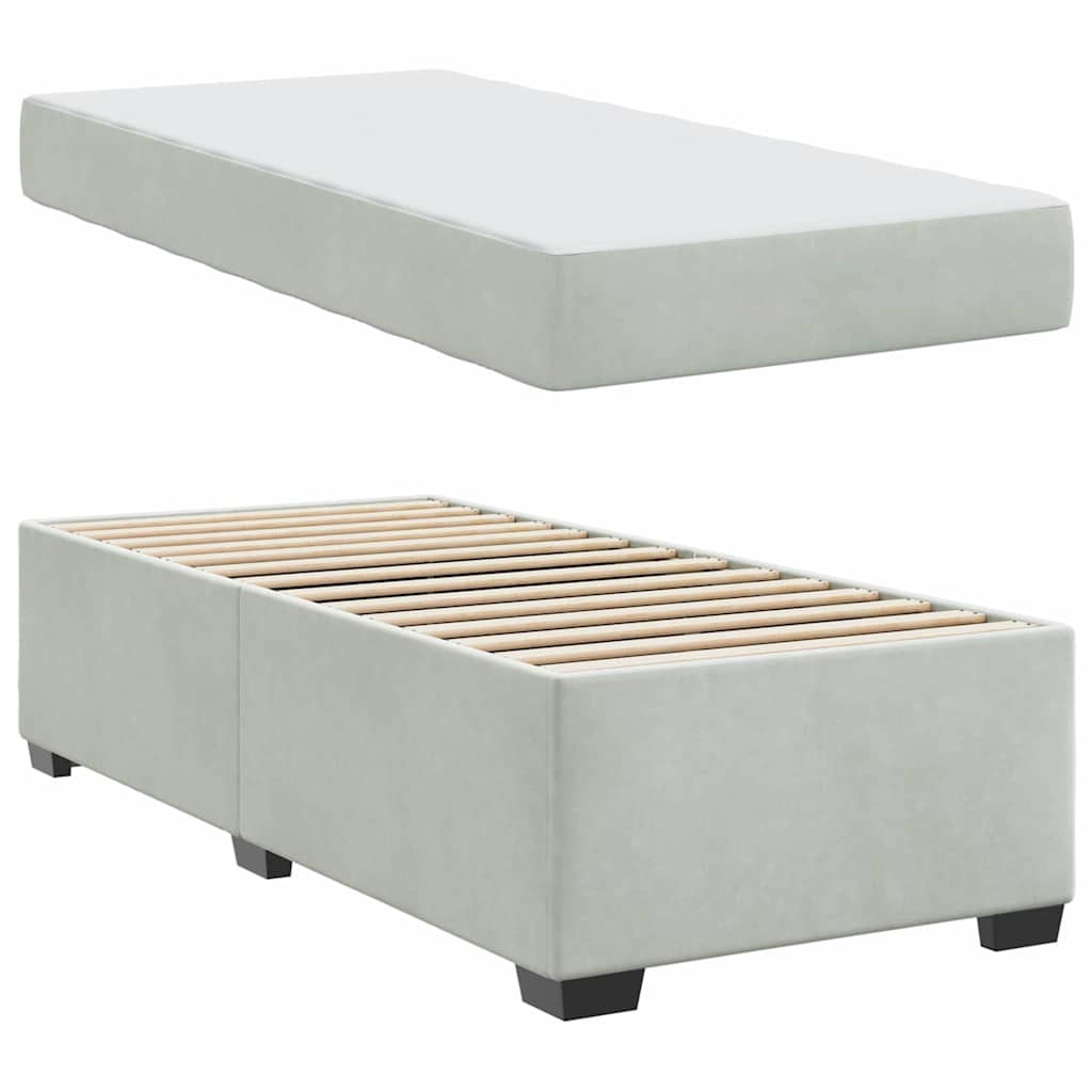 Struttura letto con materasso Grigio chiaro 100 x 200 cm