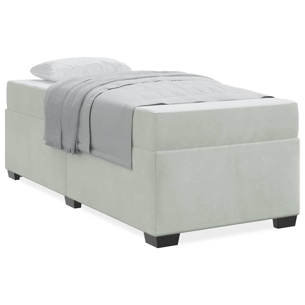 Struttura letto con materasso Grigio chiaro 100 x 200 cm