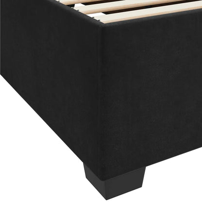 Struttura letto con materasso Nero 100 x 200 cm Velluto
