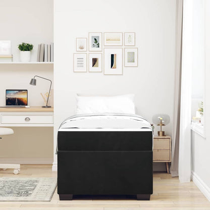 Struttura letto con materasso Nero 100 x 200 cm Velluto