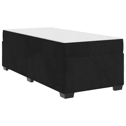 Struttura letto con materasso Nero 100 x 200 cm Velluto