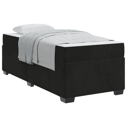 Struttura del letto con materasso Nero 100 x 200 cm Tessuto | homemem39