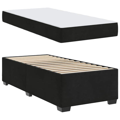 Struttura letto con materasso Nero 100 x 200 cm Velluto