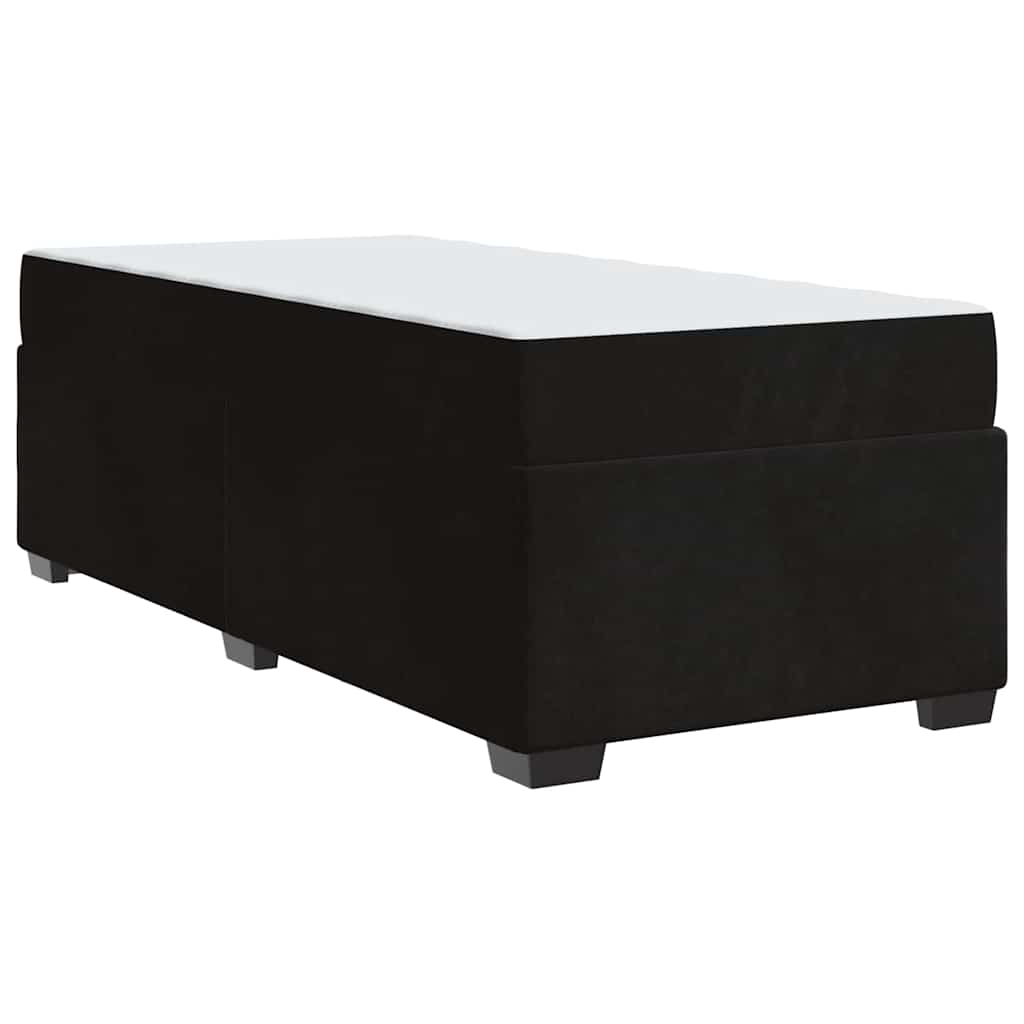 Struttura letto con materasso Nero 100 x 200 cm Velluto