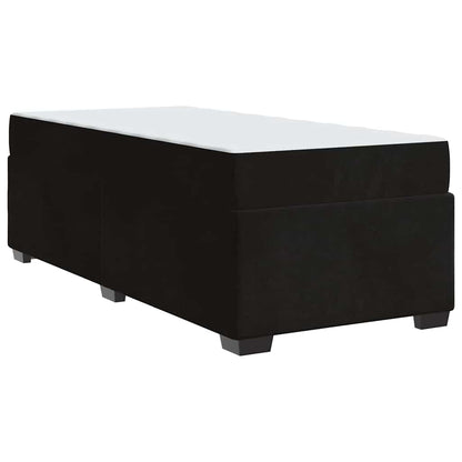 Struttura letto con materasso Nero 100 x 200 cm Velluto