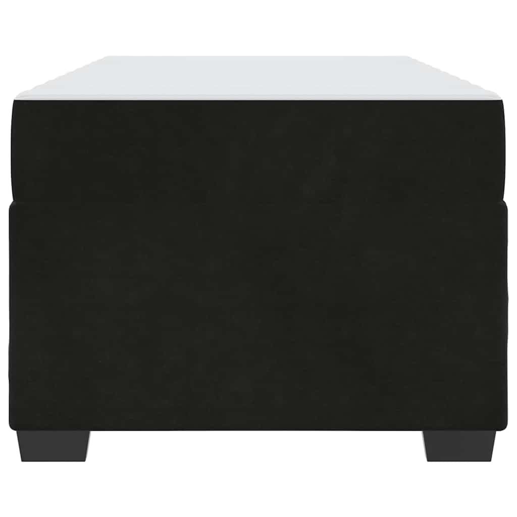 Struttura letto con materasso Nero 100 x 200 cm Velluto