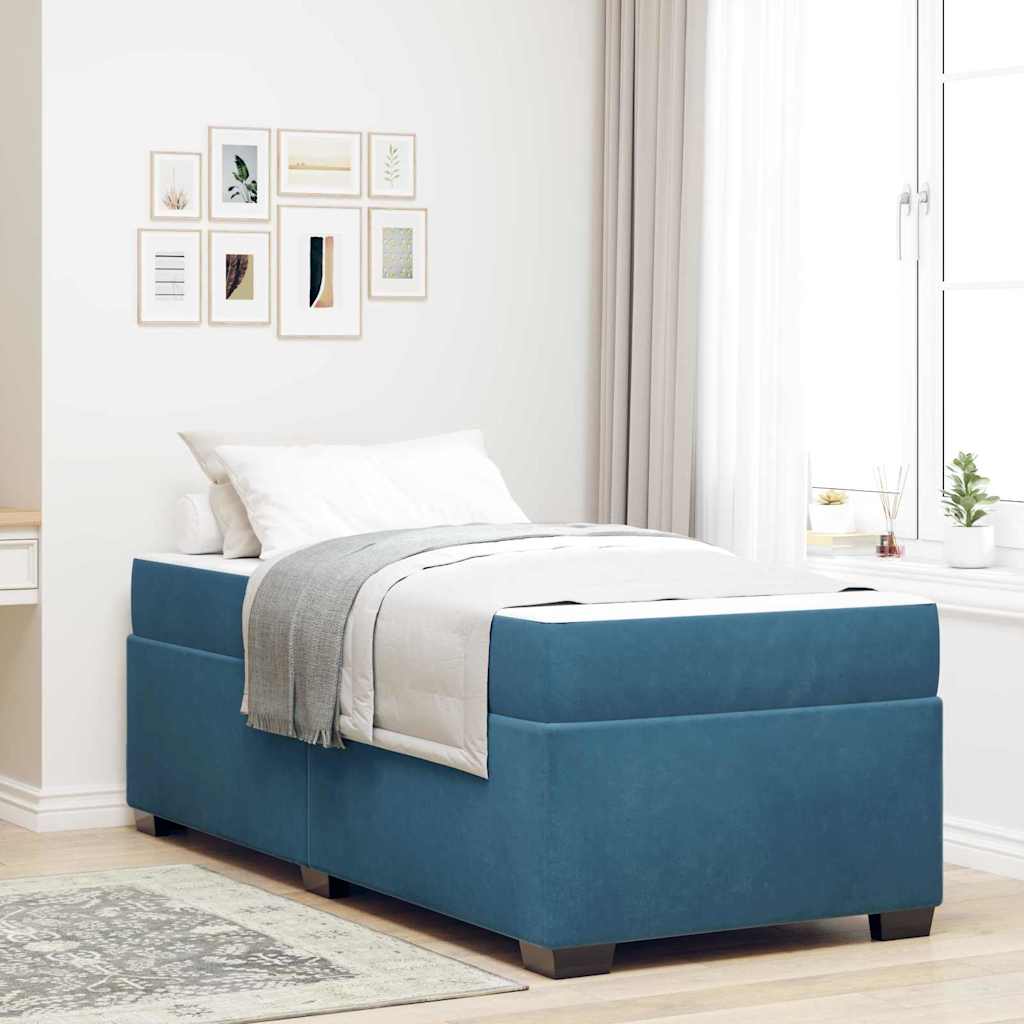 Struttura del letto Blu Scuro 100 x 200 cm Tessuto | homemem39