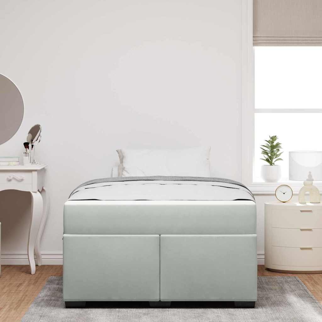 Struttura letto con materasso Grigio chiaro 120 x 190 cm - homemem39