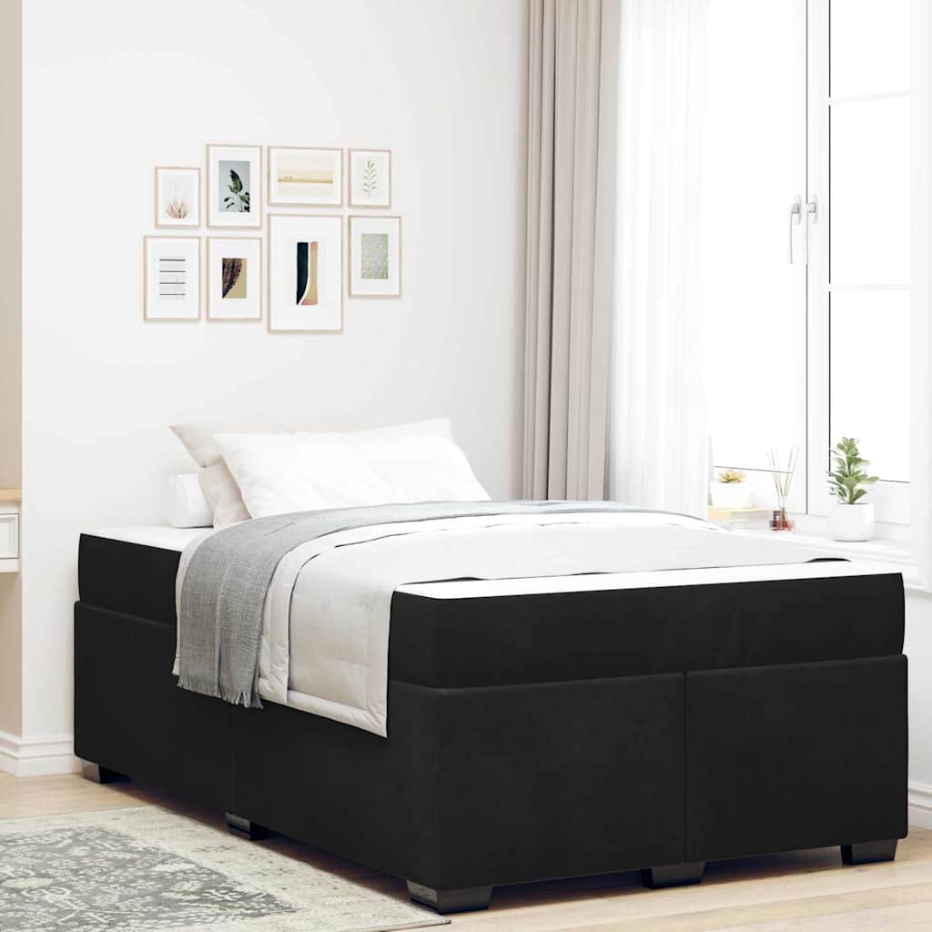 Struttura letto con materasso Nero 120 x 190 cm Velluto - homemem39