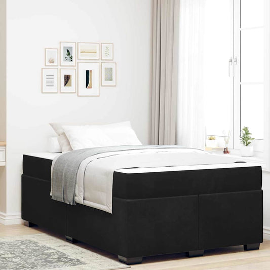 Struttura letto con materasso Nero 120 x 190 cm Velluto - homemem39